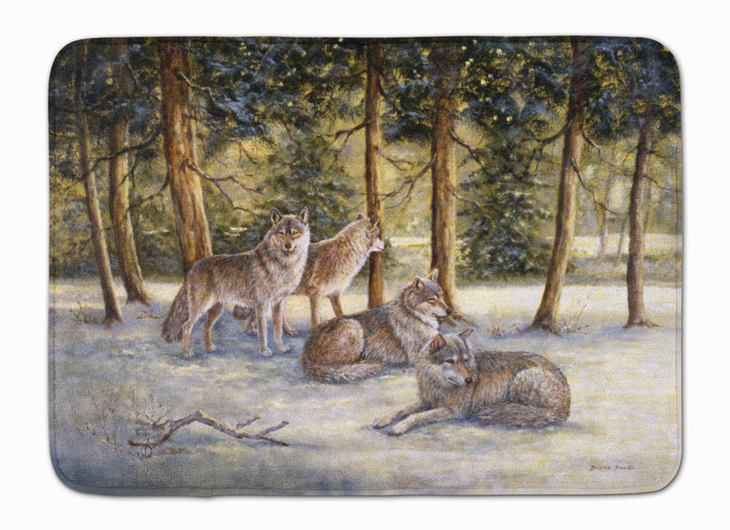 Wolves by Daphne Baxter Machine Washable Memory Foam Mat BDBA0371RUG