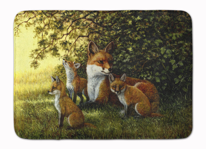 Foxes Resitng under the Tree Machine Washable Memory Foam Mat BDBA0382RUG