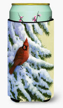 Red Cardinal by Daphne Baxter Tall Boy Hugger Can Cooler Sleeve Machine Washable Drink Collapsible Insulator Beverage Insulated Holder