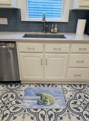 Polar Bears by Daphne Baxter Memory Foam Kitchen Mat Machine Washable Anti-Fatigue Cushion Comfort Bath or Kitchen Rug