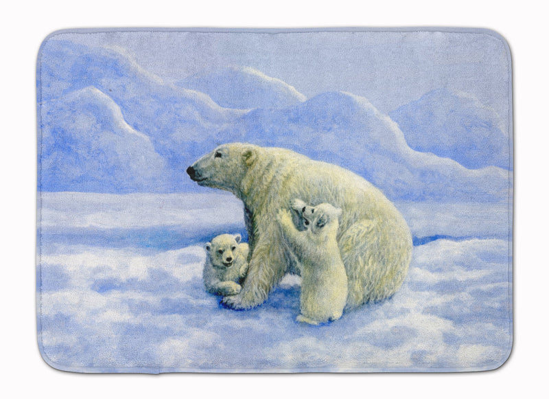 Polar Bears by Daphne Baxter Machine Washable Memory Foam Mat BDBA0428RUG