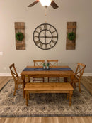 Thin Spindle Leg Bench