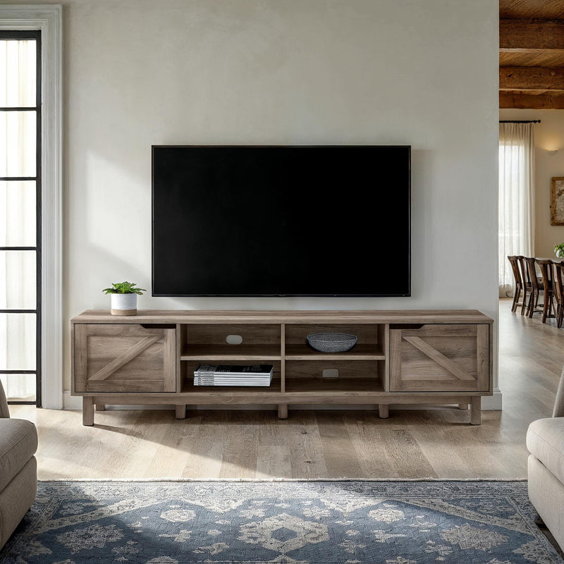 Barn Door 70" Rustic TV Stand