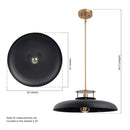 Beacon 1-Light Modern Gold & Black Island Pendant Light