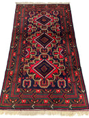 Hand-Knotted Afghani Baluch Wool Rug - 2'10" x 5'