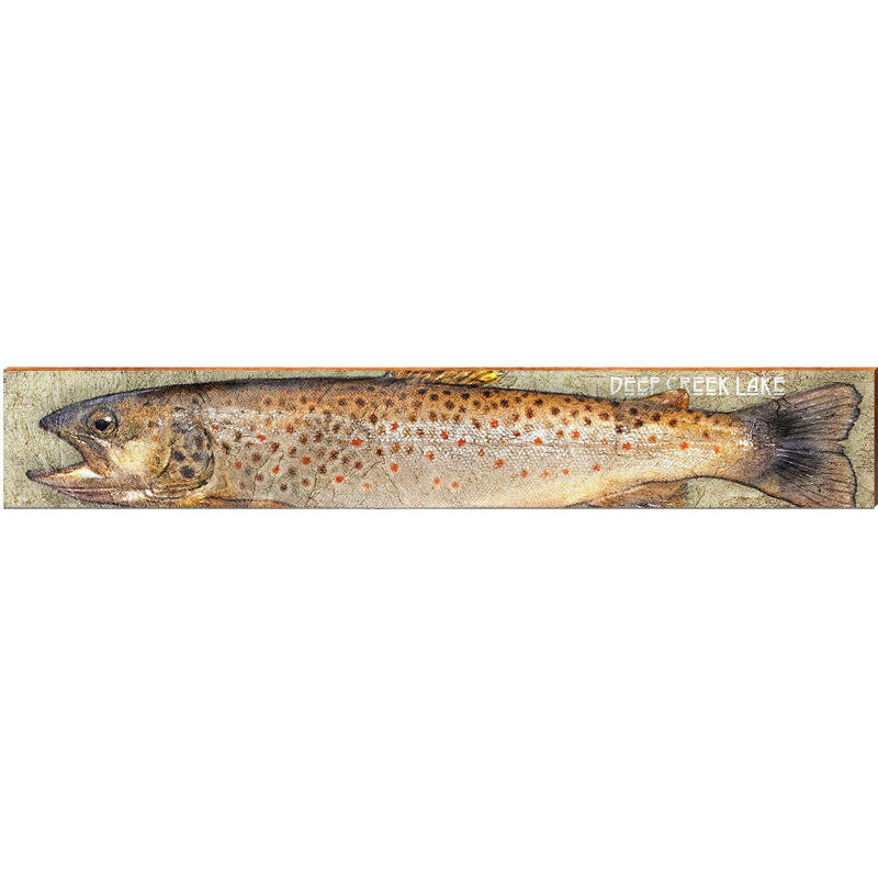 Deep Creek Lake Fish | Wall Art Print on Real Wood