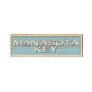 Manasota Key Coastal Blue Sign | Real Wood Art Print