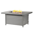 Aluminum 48-in Rectangular Propane Fire Table, Beads, Covers and Lid