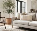 Billy Embroidered Pillow Cover in Natural, Indoor Outdoor Pillow - Schumacher Textiles