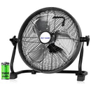 BILT HARD 16" Rechargeable Outdoor Floor Fan: 15600mAh Battery, High Velocity, All-Day Run, USB Output