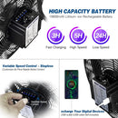 BILT HARD 16" Rechargeable Outdoor Floor Fan: 15600mAh Battery, High Velocity, All-Day Run, USB Output