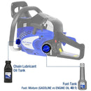 BILT HARD 18" Gas Chainsaw, 46cc 2-Cycle Engine with Auto Oiler – Powerful Wood Cutting Tool