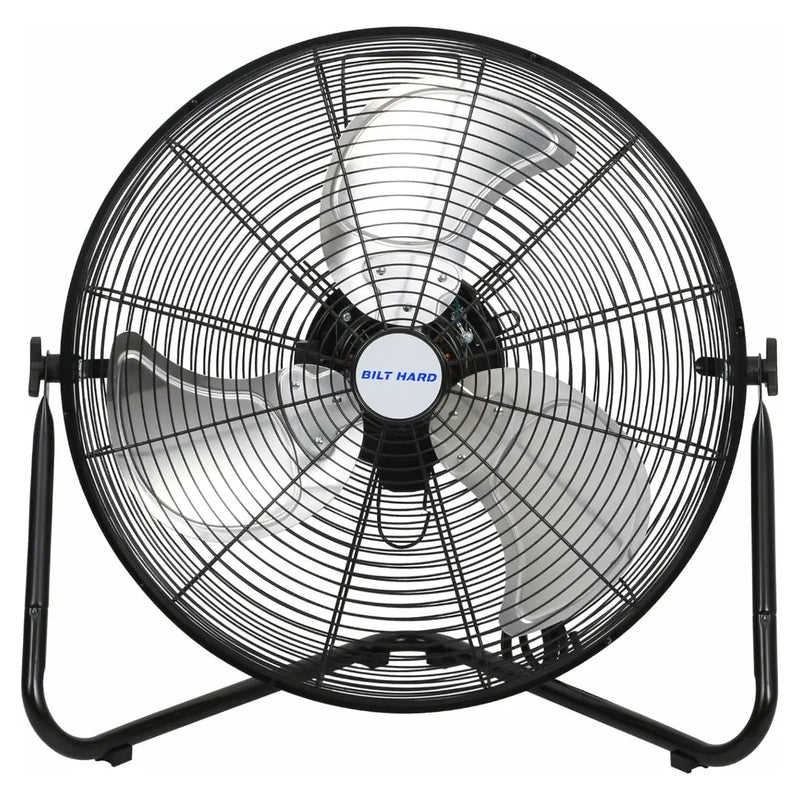 BILT HARD 20" High-Velocity Floor Fan: 4650 CFM, 3-Speed Heavy-Duty Metal Fan with Wall-Mount Option