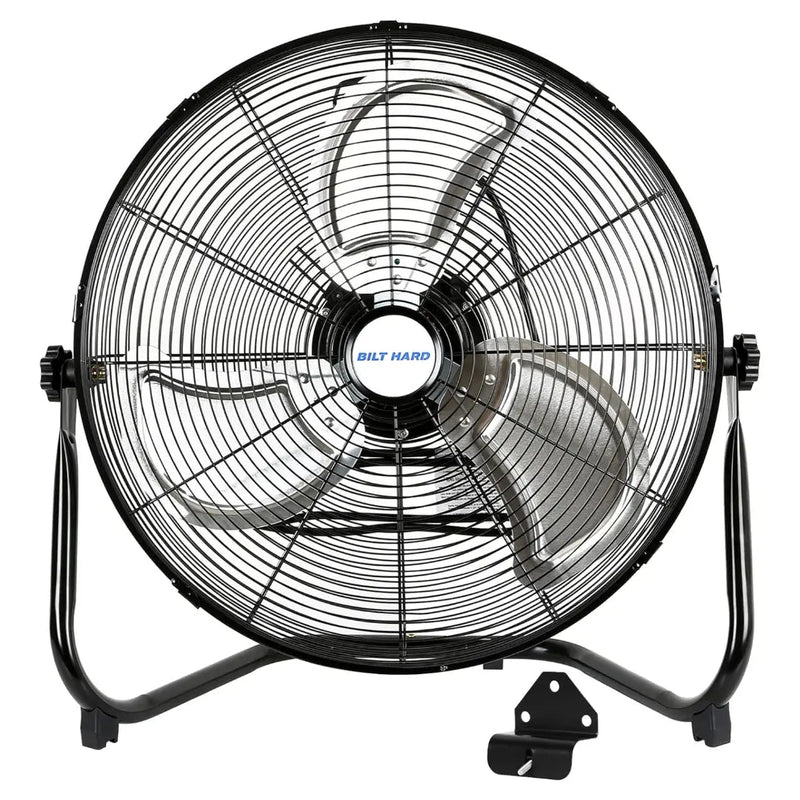 BILT HARD 20" High Velocity Floor Fan: Heavy Duty Metal, 4600 CFM, 3-Speed Industrial Fan with Wall-Mount
