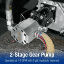 LOG-X Series 35-Ton Full Beam Gas Log Splitter: 10hp 301cc OHV Engine, 23" Stroke