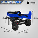 LOG-X Series 35-Ton Full Beam Gas Log Splitter: 10hp 301cc OHV Engine, 23" Stroke