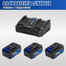 BILT HARD 40V 17" Brushless Cordless Lawn Mower with 2-in-1 12" String Trimmer/Edger and Leaf Blower Combo Set