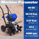 BILT HARD 16" Gas Garden Tiller – 46cc 4-Cycle Engine, 6 Steel Tines, Adjustable Wheels & Cushioned Handles for Easy Tilling & Weeding