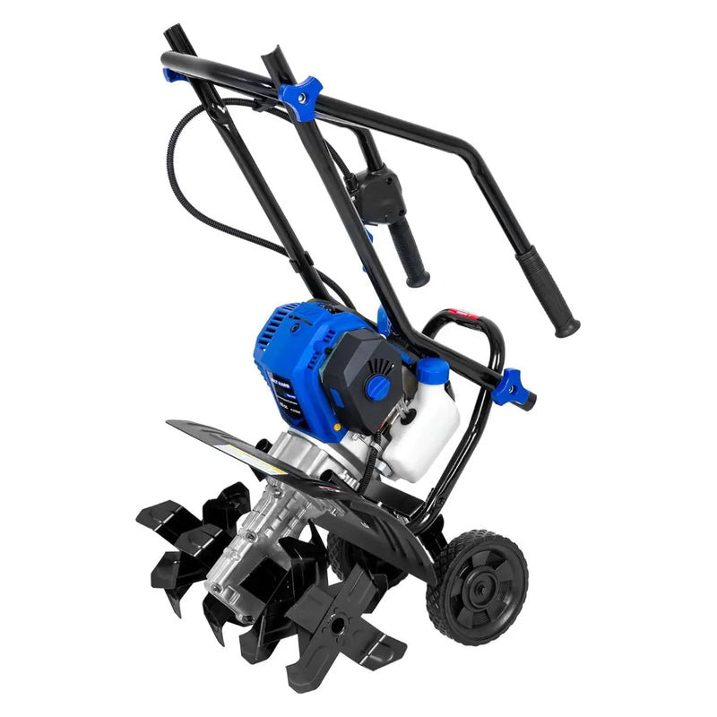 BILT HARD 16" Gas Garden Tiller – 46cc 4-Cycle Engine, 6 Steel Tines, Adjustable Wheels & Cushioned Handles for Easy Tilling & Weeding