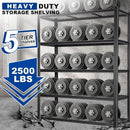 BILT HARD 48”W x 18”D x 72”H Garage Shelving, 5-Tier Heavy Duty Storage Shelves for Garage, Basement, Warehouse, Workshop, 3000 lbs Capacity