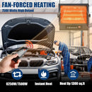 BILT HARD 7500W Electric Garage Heater, 240V Digital Fan-Forced Ceiling Mount Heater with Remote, Hardwired Shop Garage Heater with Thermostat, Overheat Protection, Timer, Ideal for Workshop