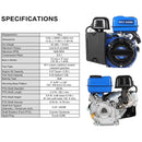 BILT HARD Gas Engine 79cc 2 HP, Gas Motor for Log Splitter, Pressure Washer and Water Pump, EPA & CARB Certified, 4 Stroke OHV Horizontal Shaft with Recoil Start