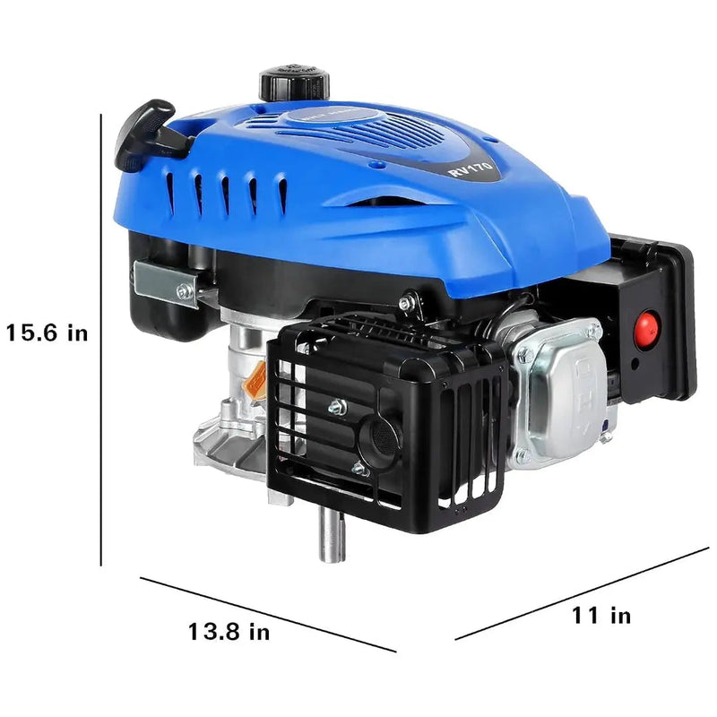 BILT HARD Gas Engine Vertical Shaft, 173cc 4.4 HP 4-Stroke Gas Motor, Replacement Engine for Lawn Mower, EPA & CARB Compliant