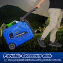 BILT HARD Portable Generator 5500 Watt, Quiet Inverter Generator with Electric Start, 120V NEMA 5-20R, NEMA TT-30R and 12V DC Output, Outdoor Generators for Home Backup Use and RV Ready