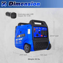 BILT HARD Portable Generator 5500 Watt, Quiet Inverter Generator with Electric Start, 120V NEMA 5-20R, NEMA TT-30R and 12V DC Output, Outdoor Generators for Home Backup Use and RV Ready