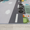 Kids Play-Mat Bob Construction Road with Trucks & Cranes