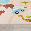 Kids Play-Mat Lilo with Wild Animals in Beige