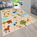 Kids Play-Mat Lilo with Wild Animals in Beige