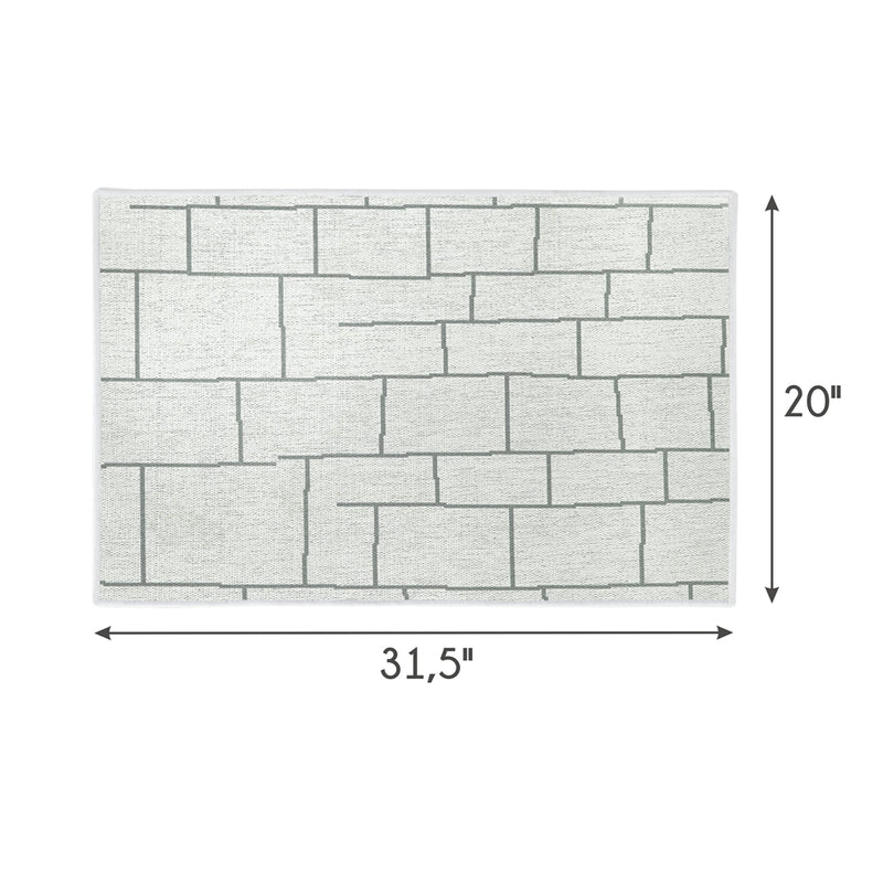 Grid Design Multipurpose Floor Mat | 20"x31" | Ivory