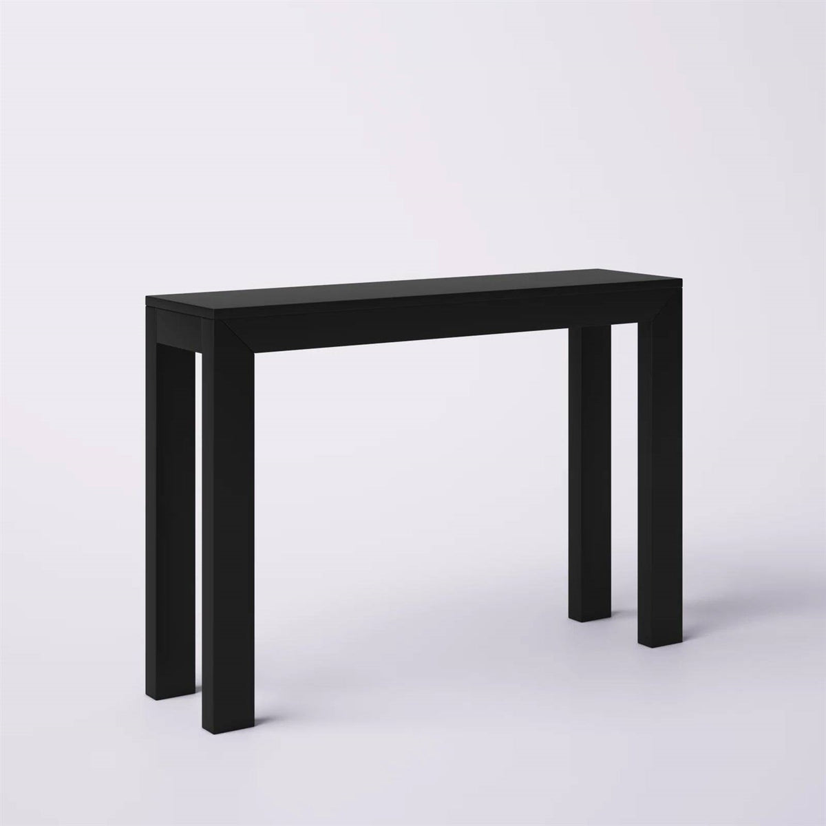 Solid Wood Modern Accent Console Table / Sofa Table in Black Finish, photo 2 of 5