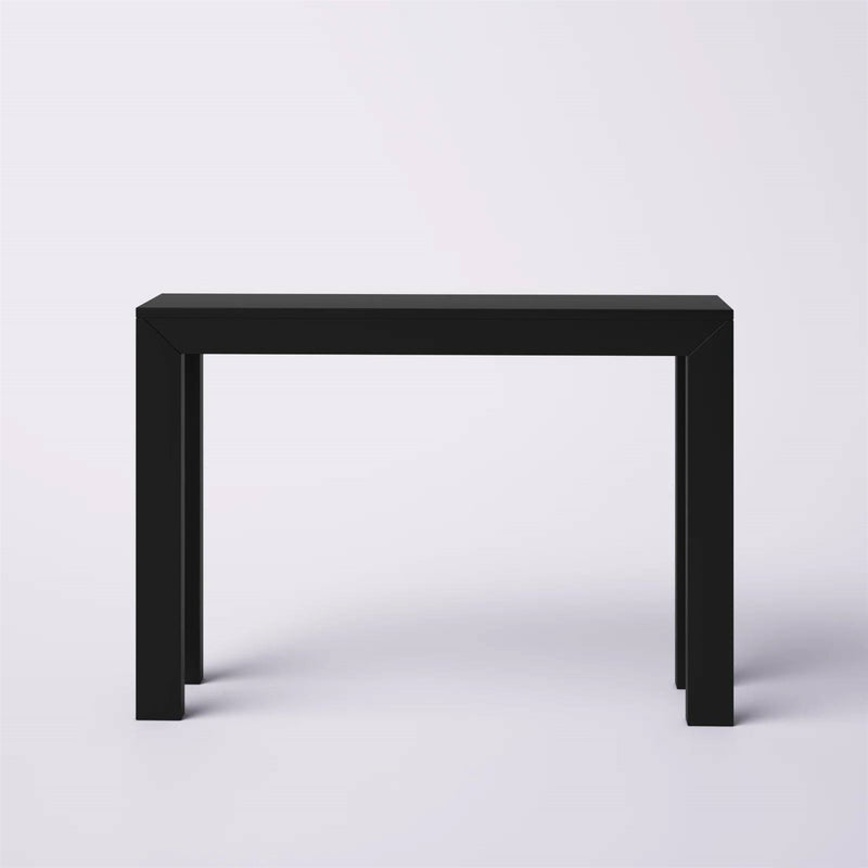 Solid Wood Modern Accent Console Table / Sofa Table in Black Finish, photo 4 of 5