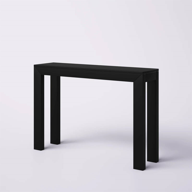 Solid Wood Modern Accent Console Table / Sofa Table in Black Finish, photo 5 of 5