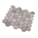 Wooden Grey 12x12 Etched Polished Hexagon Marble Mosaic Tile (5 pack, 4.92 sq ft/case)