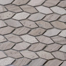 Wooden Grey 12x12 Polished Etched Hexagon Marble Mosaic Tile (5 pack, 4.92 sq ft/case) by Apollo Tile