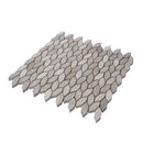 Wooden Grey 12x12 Polished Etched Hexagon Marble Mosaic Tile (5 pack, 4.92 sq ft/case) by Apollo Tile
