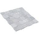 White 11x11 Polished Etched Brick Marble Mosaic Tile (5 pack, 4.13 sq ft/case) - Sample