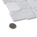 White 11x11 Polished Etched Brick Marble Mosaic Tile (5 pack, 4.13 sq ft/case) - Sample