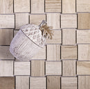 Gray 11x11 Polished Etched Brick Marble Mosaic Tile (5 pack, 4.13 sq ft/case) - Sample
