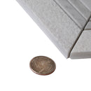 Gray White 13x13 Polished Etched Herringbone Marble Mosaic Tile (5 pack, 6.09 sq ft/case) - Sample