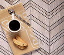 Gray 13x13 Polished Etched Herringbone Marble Mosaic Tile (5 pack, 6.09 sq ft/case) - Sample