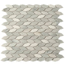 White Gray 12x12 Polished Etched Hexagon Marble Mosaic Tile (5 pack, 4.92 sq ft/case) - Sample