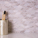 Beige 12x12 Etched Polished Crema Marfil Marble Mosaic Tile (5 pack, 4.92 sq ft/case)