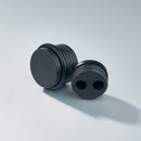 Bastion - Knurled Ring Solid Brass Door Stops