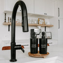 15oz Black Stoneware Hand Soap Dispenser by Sweet Water Decor