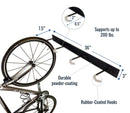 Blackstone Wall Mounted Bike Storage Rack | 4 Bikes | Black by StoreYourBoard
