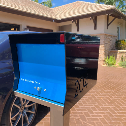The Original Retrobox in JET BLACK - Modern Mailbox
